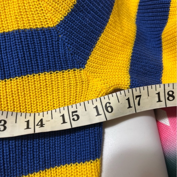 Wenrine Striped Dress Summer Knitted Scoop Neck M Color Block Casual Maxi Dress - Picture 8 of 10